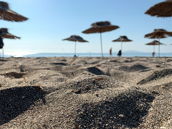 On the beach in Burgas