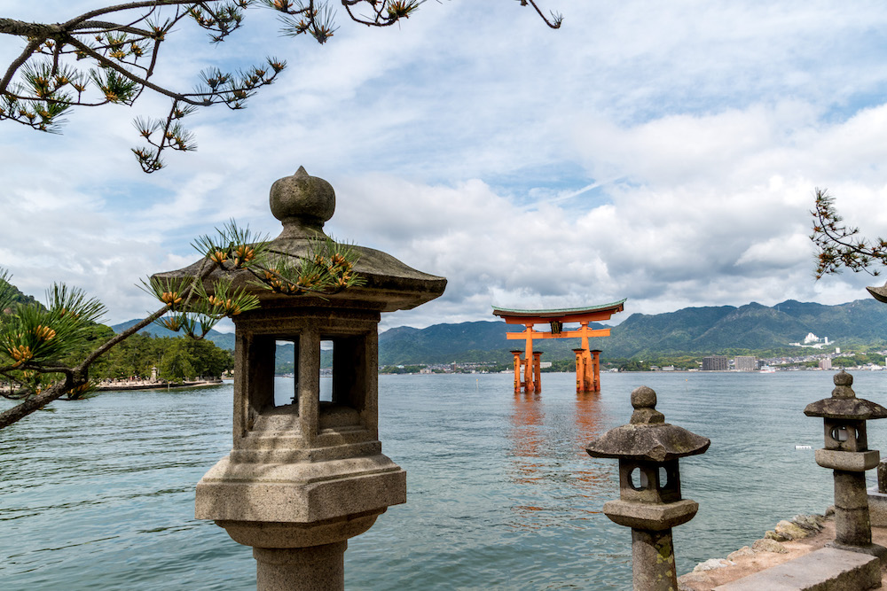 Floating Torii in Miyajima, Japan