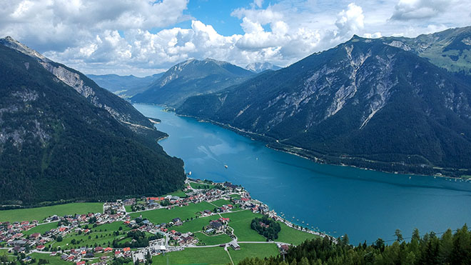 Pertisau and Achensee from above