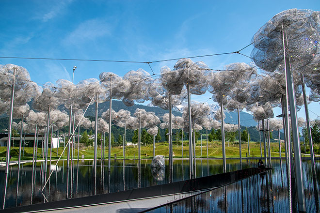 The garden of the Swarovski Crystal Worlds