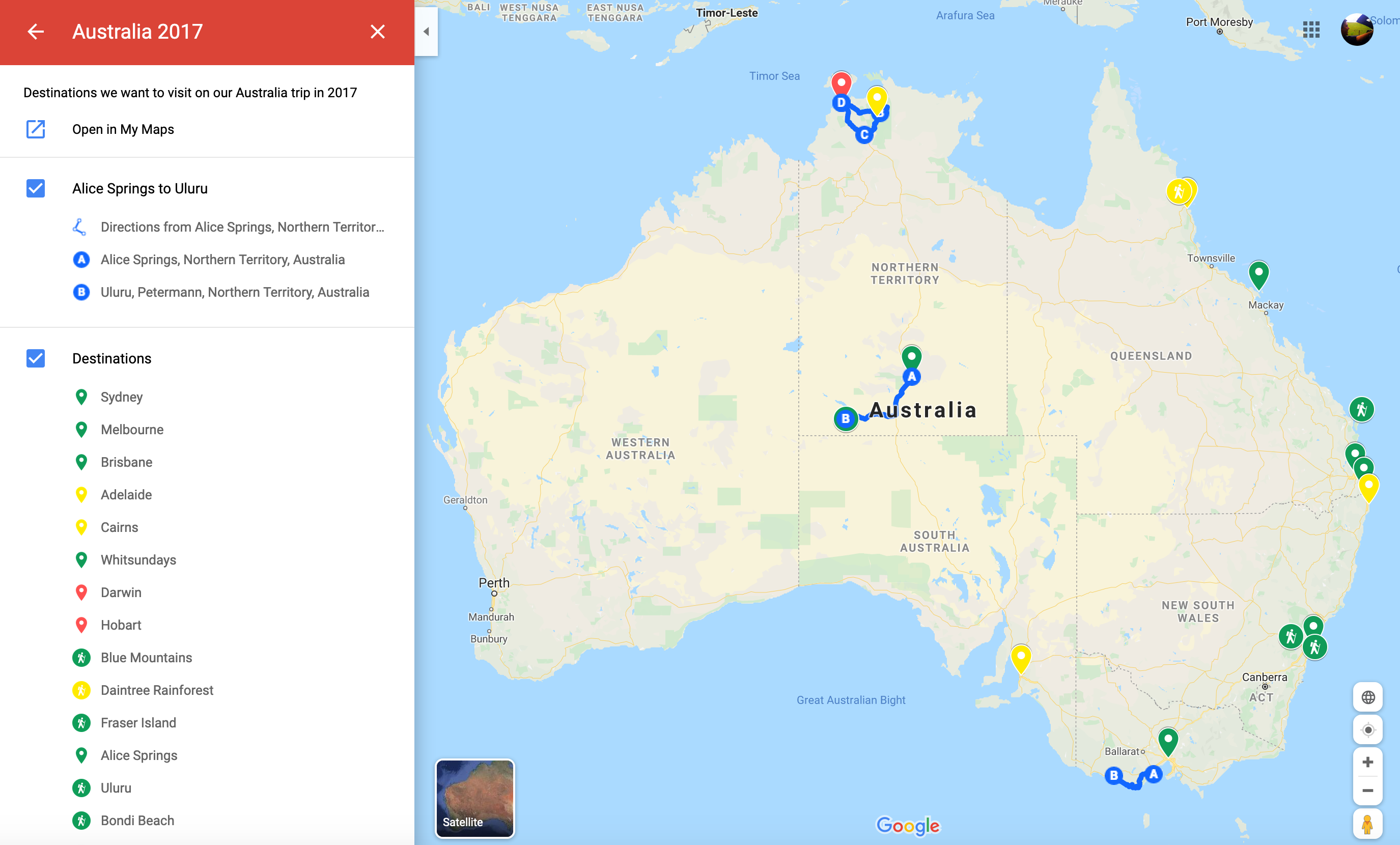 Australia planning map