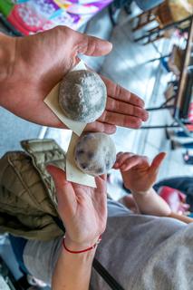Delicious mochi from a street shop