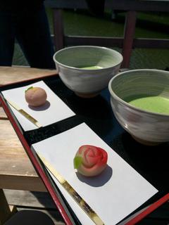 Good time for a matcha tee and some sweets