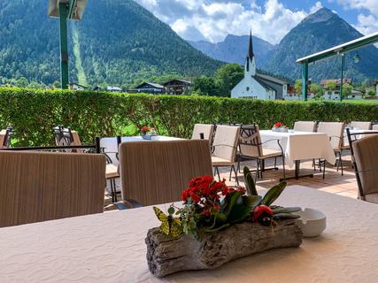 The view over the mountains from the hotel restaurant