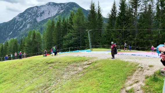 It is a bit scary looking at the paragliders taking off